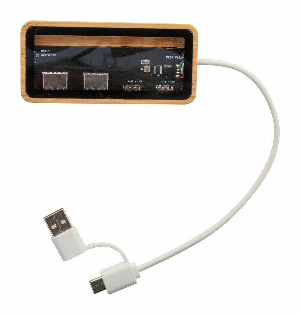 Прозрачный USB-хаб SeeHub натуральный - AP864036- Фото №3
