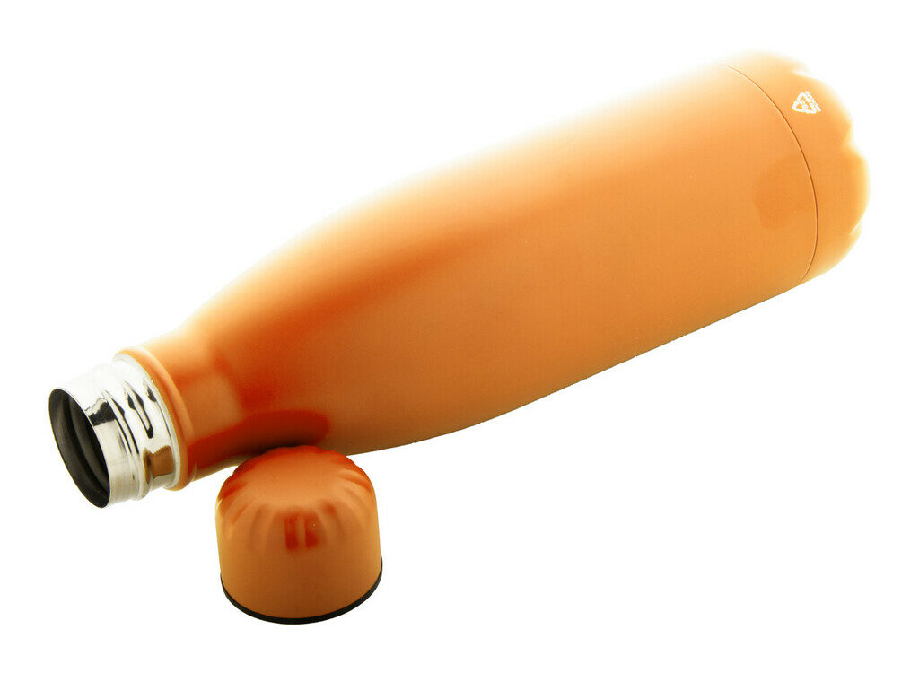 Бутылка из переработанной нержавеющей стали Refill оранжевый - AP808117-03- Фото №2