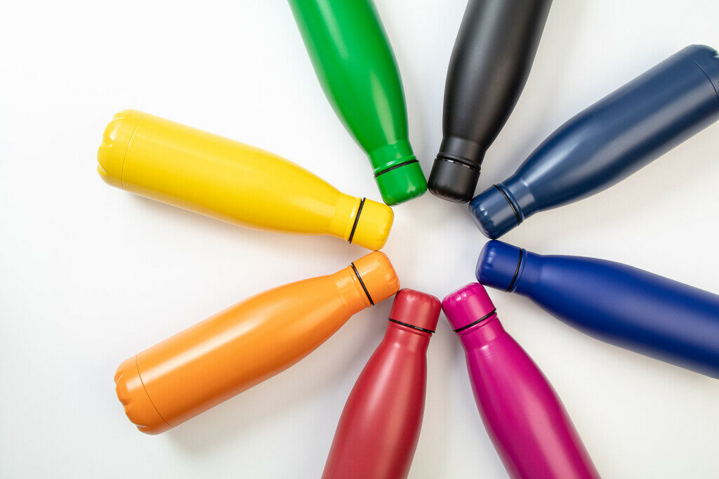 Бутылка из переработанной нержавеющей стали Refill синий - AP808117-06- Фото №3