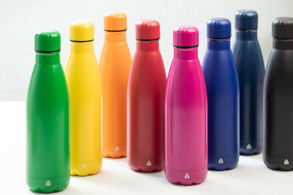 Бутылка из переработанной нержавеющей стали Refill синий - AP808117-06- Фото №9