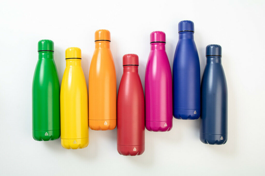Бутылка из переработанной нержавеющей стали Refill темно-синий - AP808117-06A- Фото №5