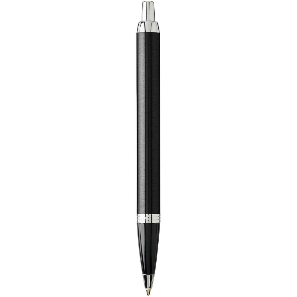 Ручка шарикова Parker IM сплошной черный, хром - 10702100- Фото №5
