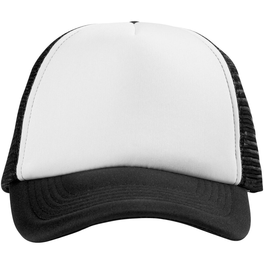Кепка Trucker из 5-ти панелей сплошной черный, белый - 11106900- Фото №3