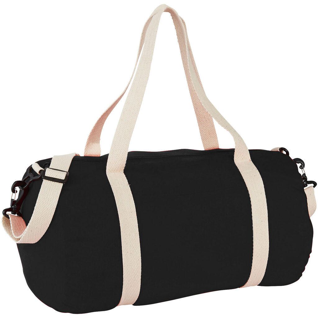Бавовняна сумка Barrel Duffel суцільний чорний - 12019500- Фото №1
