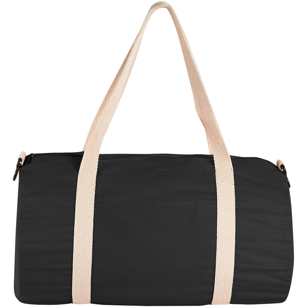 Бавовняна сумка Barrel Duffel суцільний чорний - 12019500- Фото №4
