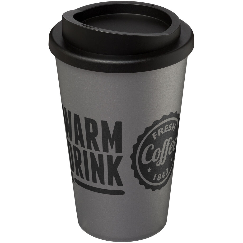 Термокружка Americano сріблястий, суцільний чорний - 21000124- Фото №2