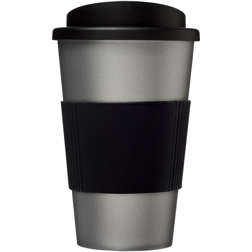 Термокружка Americano сріблястий, суцільний чорний - 21000224- Фото №3