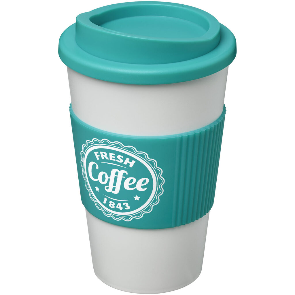 Термокружка Americano білий, аква - 21000229- Фото №2