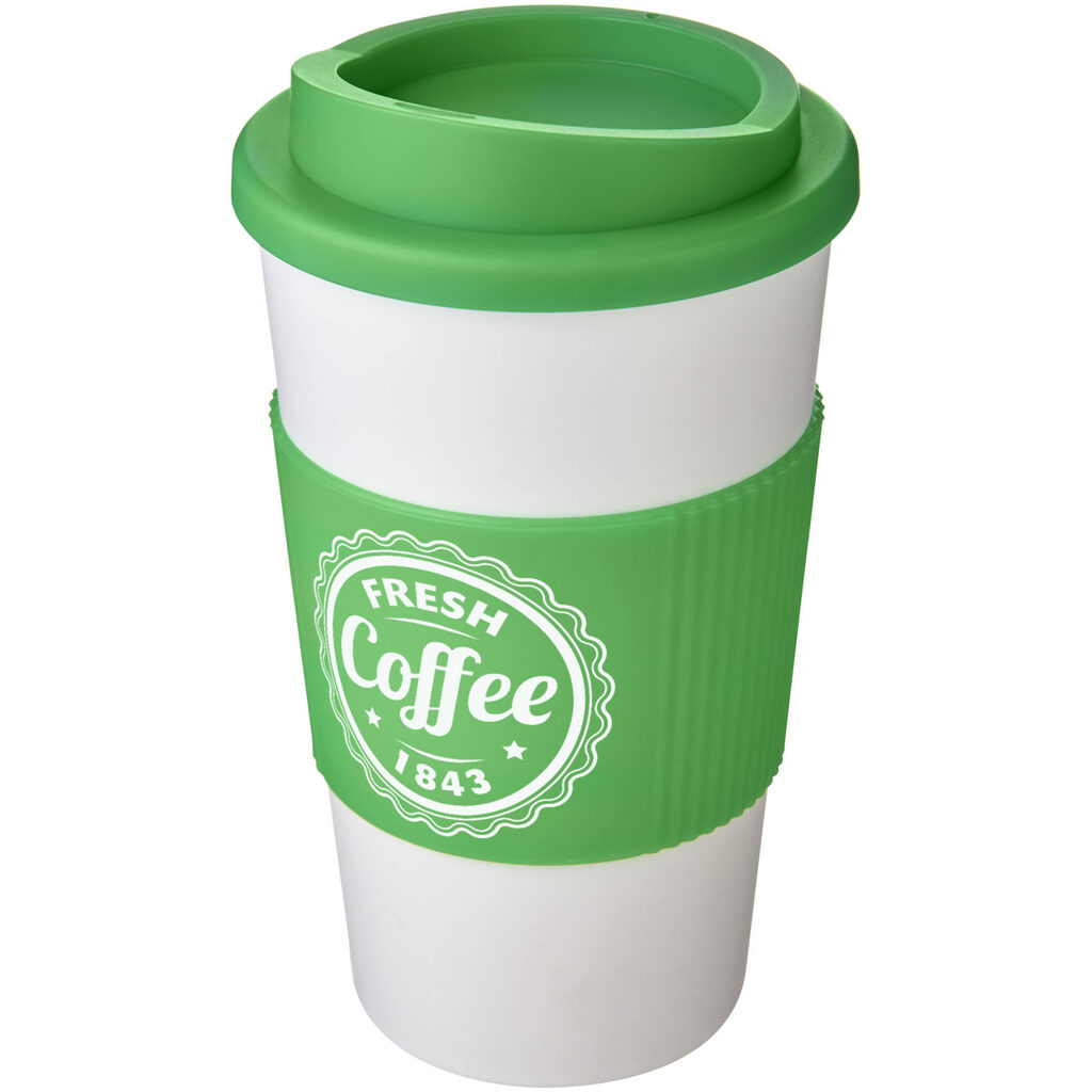 Термокружка Americano білий, зелений - 21000230- Фото №2