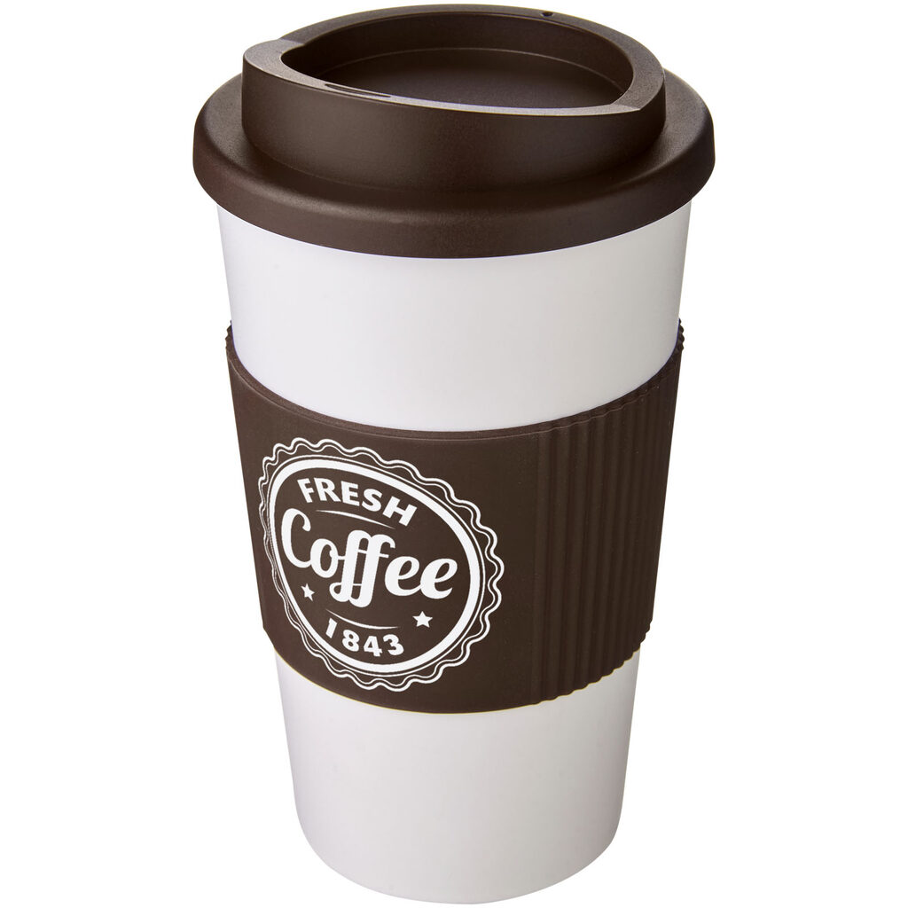 Термокружка Americano білий, коричневий - 21000231- Фото №2