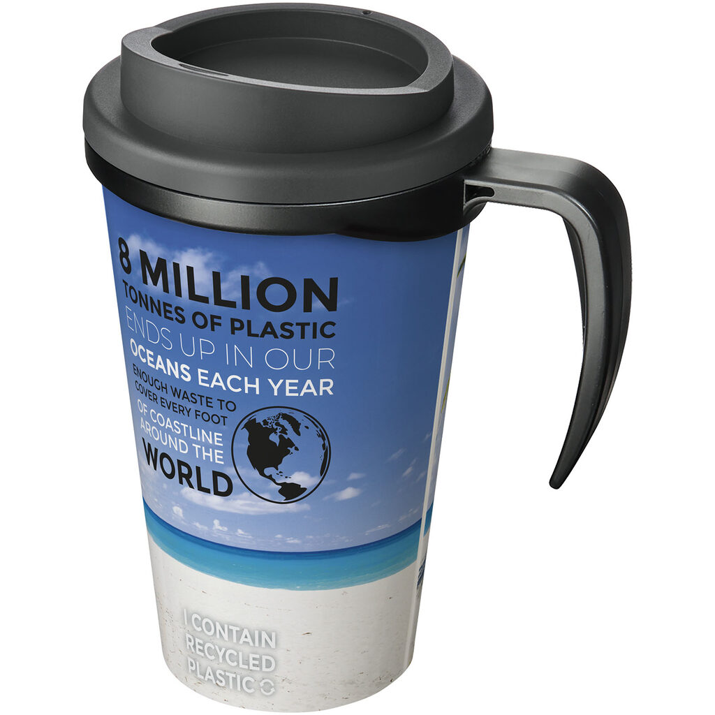 Термокружка Brite-Americano grande суцільний чорний, сірий - 21000624- Фото №1