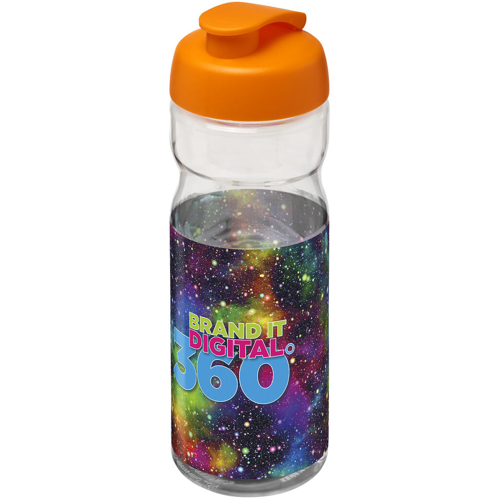 Бутылка спортивная H2O Base прозрачный, оранжевый - 21004507- Фото №2
