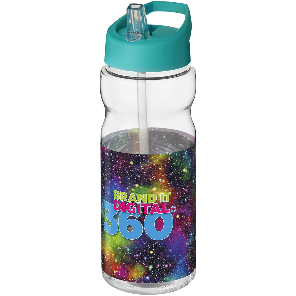 Бутылка спортивная H2O Base прозрачный, цвет морской волны - 21004915- Фото №2