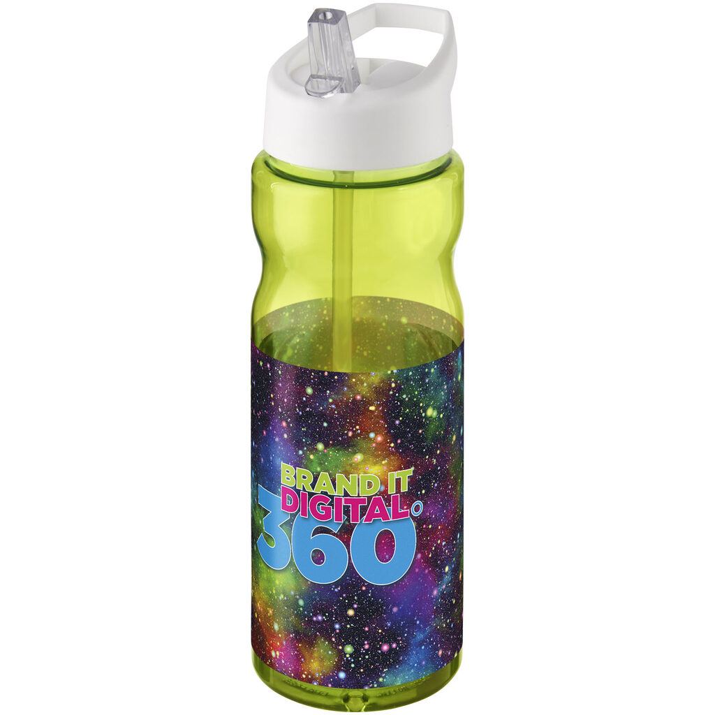 Спортивная бутылка H2O Base® объемом 650 мл с крышкой-носиком лайм, белый - 21004965- Фото №2