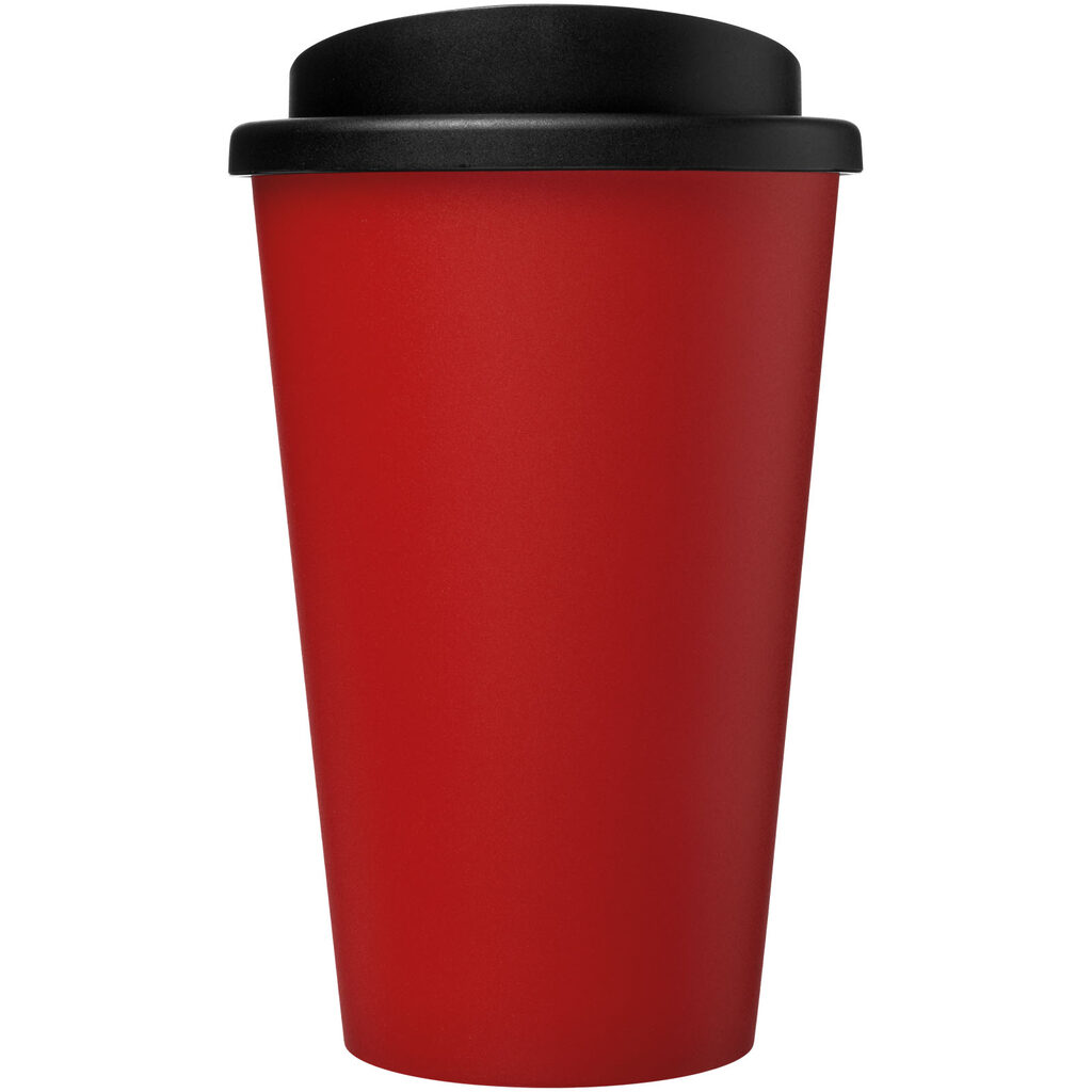 Термокружка Recycled Americano® об'ємом 350 мл червоний, суцільний чорний - 21069121- Фото №3