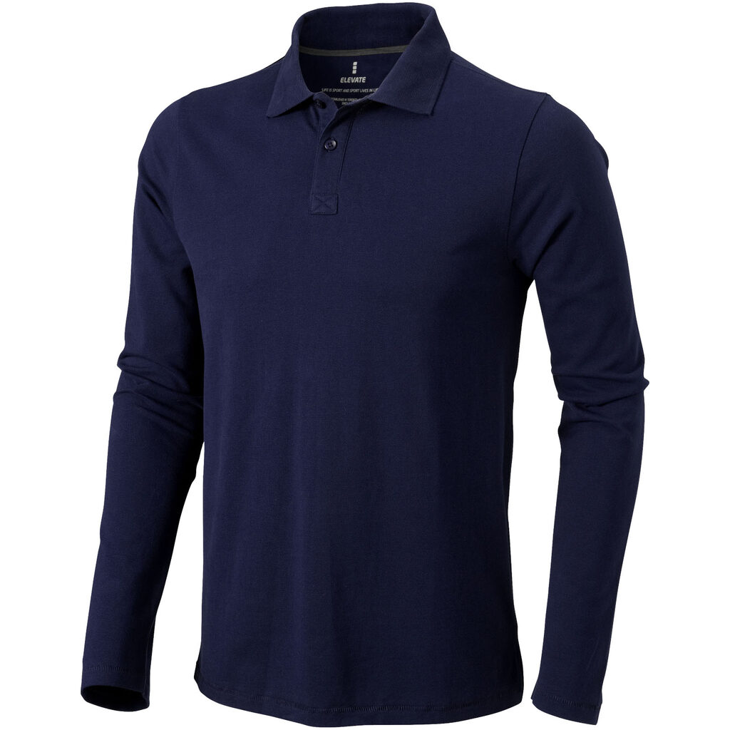 Сорочка поло з довгими рукавами Oakville темно-синій  розмір XL - 38086494- Фото №1