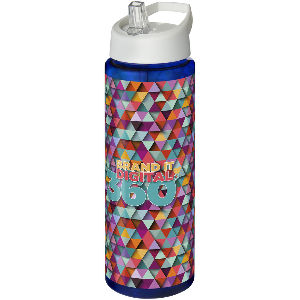 Бутылка спортивная H2O Vibe cиний, белый - 21009605- Фото №2