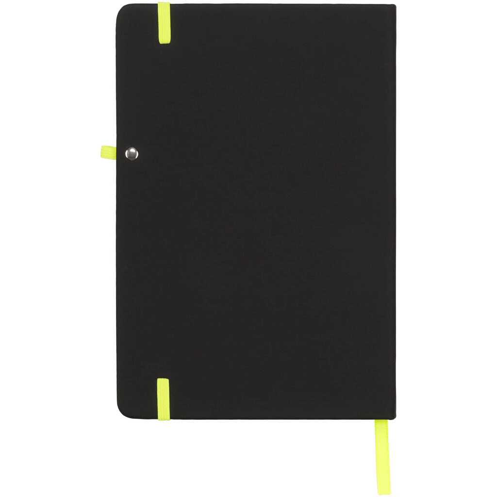Блокнот Noir сплошной черный, лайм - 21020804- Фото №4