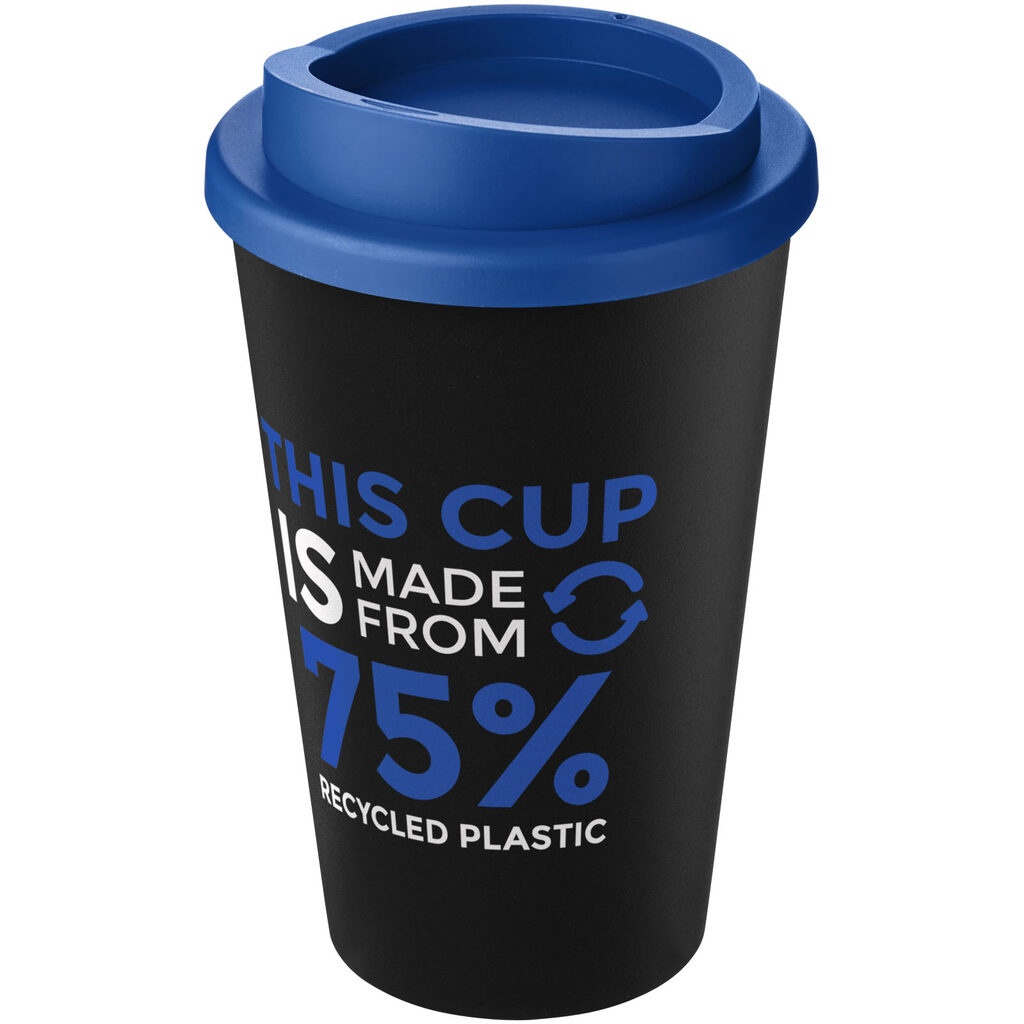 Термокружка Americano Eco суцільний чорний, середньо-синій - 21042207- Фото №2