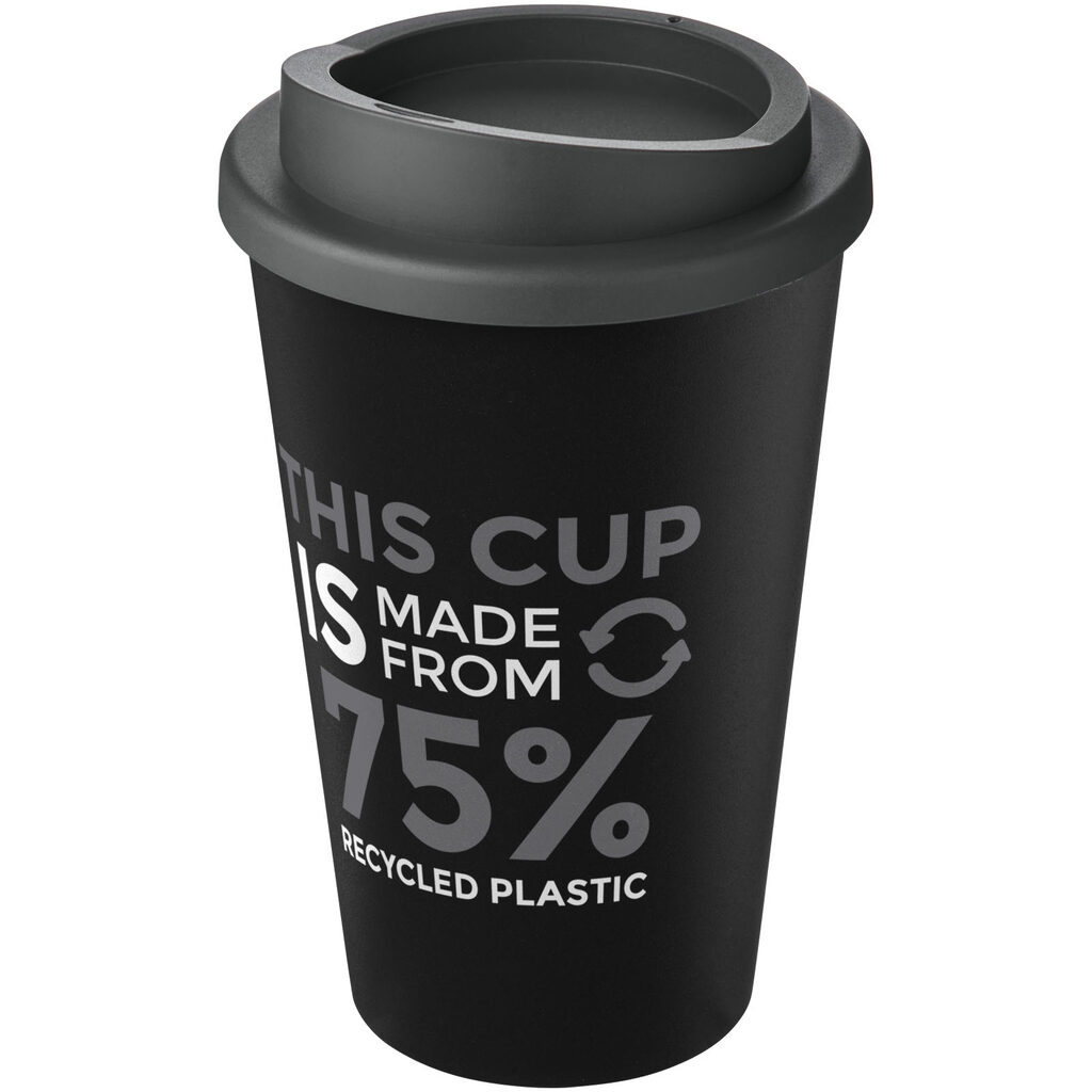 Термокружка Americano Eco суцільний чорний, сірий - 21042211- Фото №2
