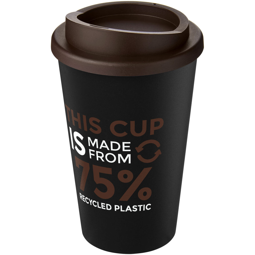 Термокружка Americano Eco суцільний чорний, коричневий - 21042212- Фото №2
