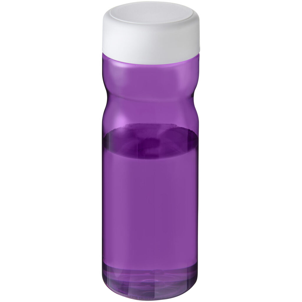 Пляшка з кришкою для води, що загвинчується H2O Eco Base 650 ml пурпуровий, білий - 21043509- Фото №1