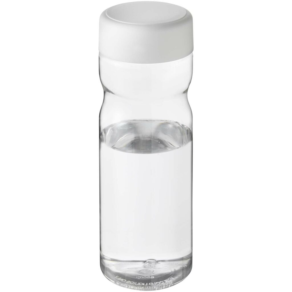 Бутылка с завинчивающейся крышкой для воды H2O Eco Base 650 ml  прозрачный, белый - 21043592- Фото №1