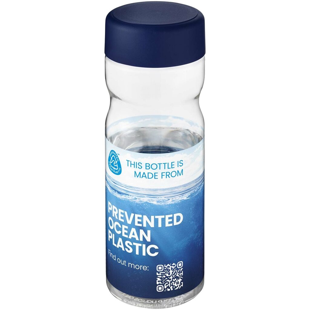 Бутылка с завинчивающейся крышкой для воды H2O Eco Base 650 ml  прозрачный, cиний - 21043593- Фото №2