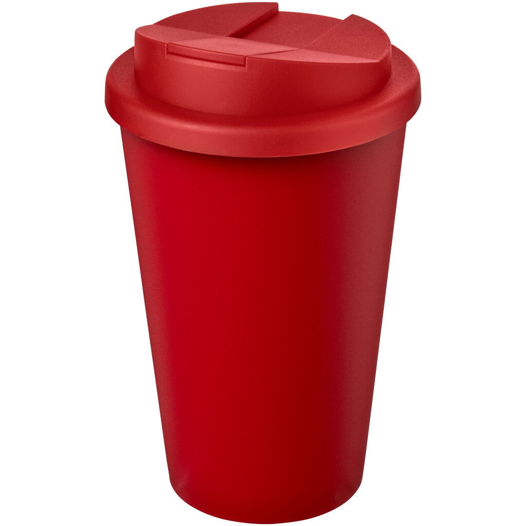 Кухоль з герметичною кришкою Americano® Eco з переробленого матеріалу об'ємом 350 мл червоний - 21042504- Фото №1