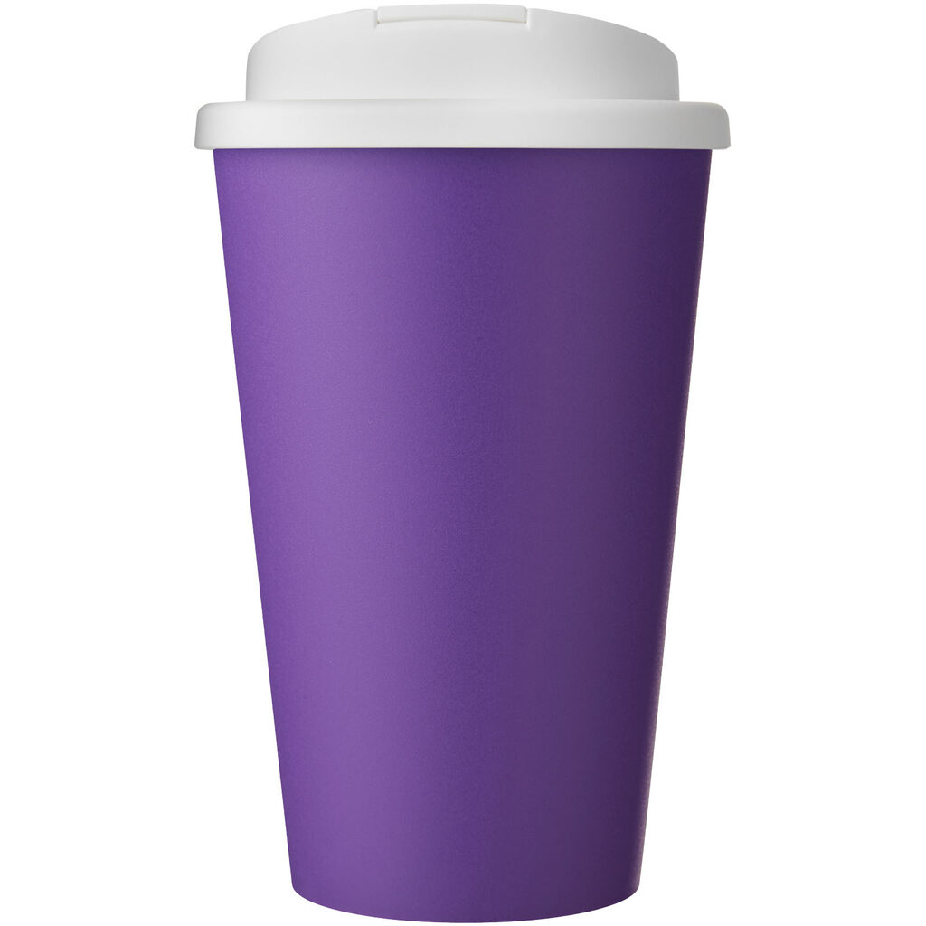 Кухоль з герметичною кришкою Americano® Eco з переробленого матеріалу об'ємом 350 мл пурпурний, білий - 21042513- Фото №3