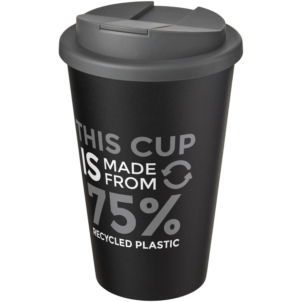 Кружка Americano Eco сірий, суцільний чорний - 21042582- Фото №2