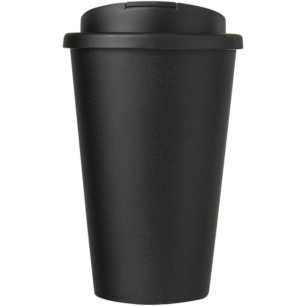 Кружка с герметичной крышкой Americano® Eco из переработанного материала объемом 350 мл сплошной черный, сплошной черный - 21042590- Фото №3