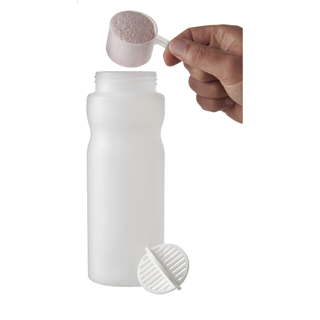 Пляшка спортивна-шейкер Baseline Plus cиній, матовий прозорий - 21070352- Фото №4