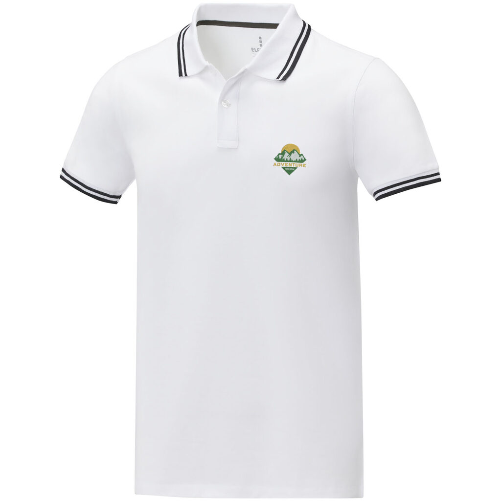 Поло мужское с короткими рукавами Amarago белый  размер XXL - 38108015- Фото №3