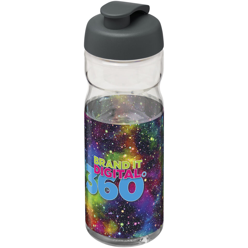 Бутылка спортивная H2O Active Base Tritan прозрачный, серый - 21043617- Фото №2