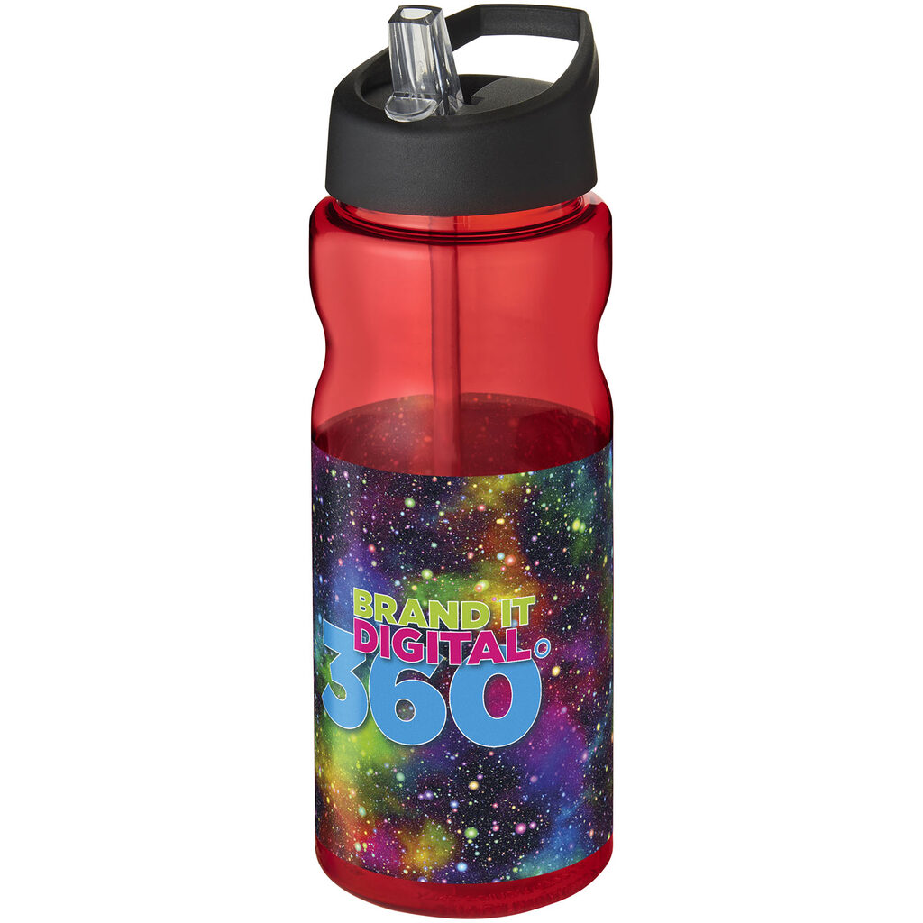 Пляшка спортивна H2O Active Base Tritan червоний суцільний чорний - 21043703- Фото №2