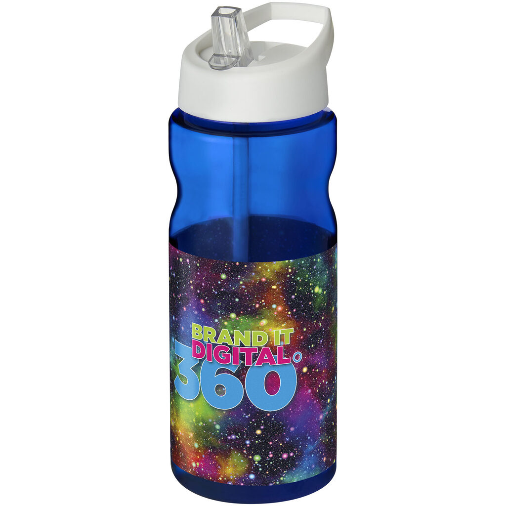 Бутылка спортивная H2O Active Base Tritan cиний, белый - 21043704- Фото №2