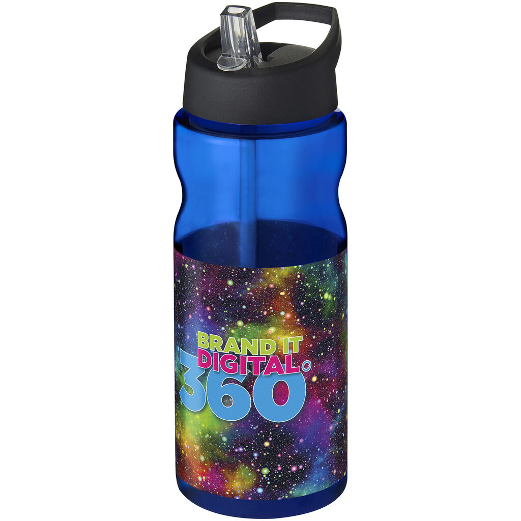Бутылка спортивная H2O Active Base Tritan cиний, сплошной черный - 21043705- Фото №2