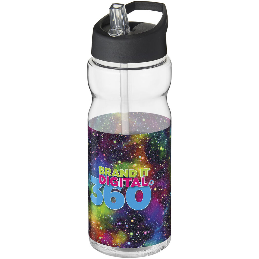 Бутылка спортивная H2O Active Base Tritan прозрачный, сплошной черный - 21043708- Фото №2