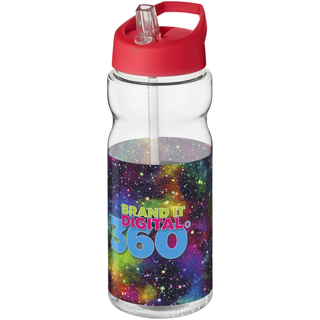 Бутылка спортивная H2O Active Base Tritan прозрачный, красный - 21043710- Фото №2
