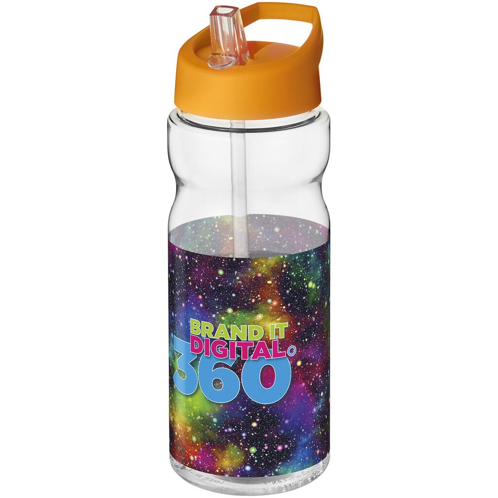 Бутылка спортивная H2O Active Base Tritan прозрачный, оранжевый - 21043711- Фото №2