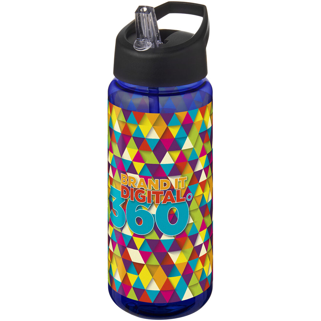 Пляшка спортивна H2O Active Octave Tritan синій, суцільний чорний - 21044605- Фото №2