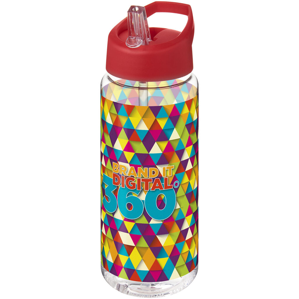 Бутылка спортивная H2O Active Octave Tritan прозрачный, красный - 21044610- Фото №2