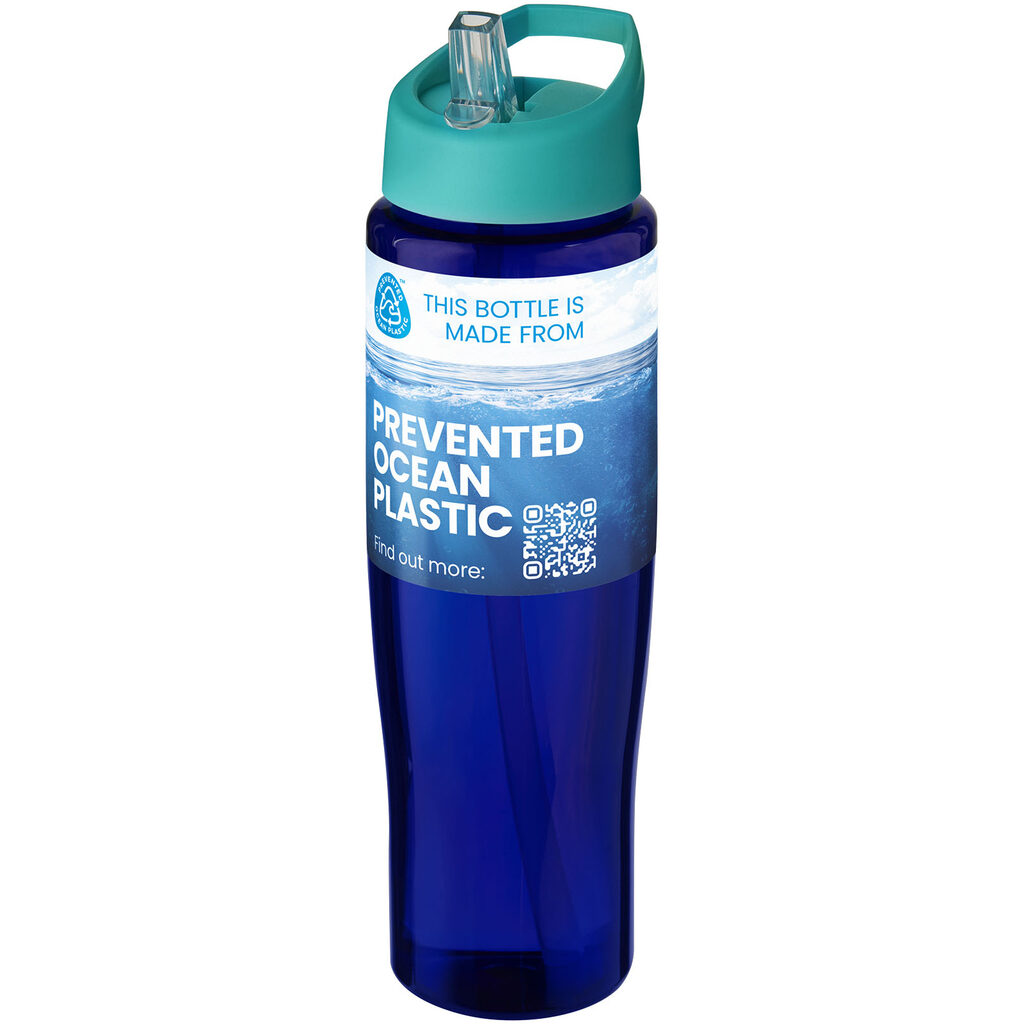 Спортивная бутылка H2O Active® Eco Tempo объемом 700 мл с крышкой-носиком аква, cиний - 21044951- Фото №2