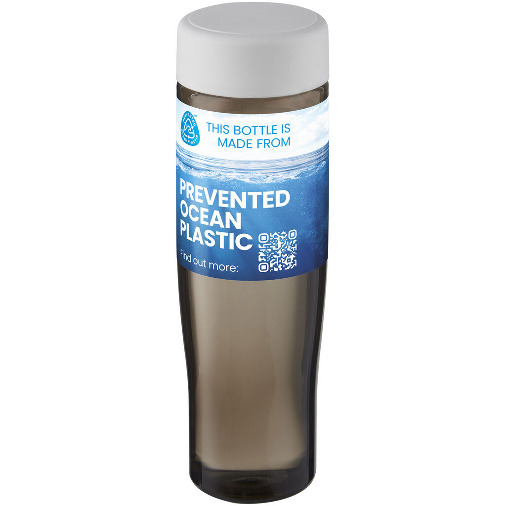 Бутылка для воды H2O Active® Eco Tempo объемом 700 мл с завинчивающейся крышкой белый, темно-серый - 21045001- Фото №2