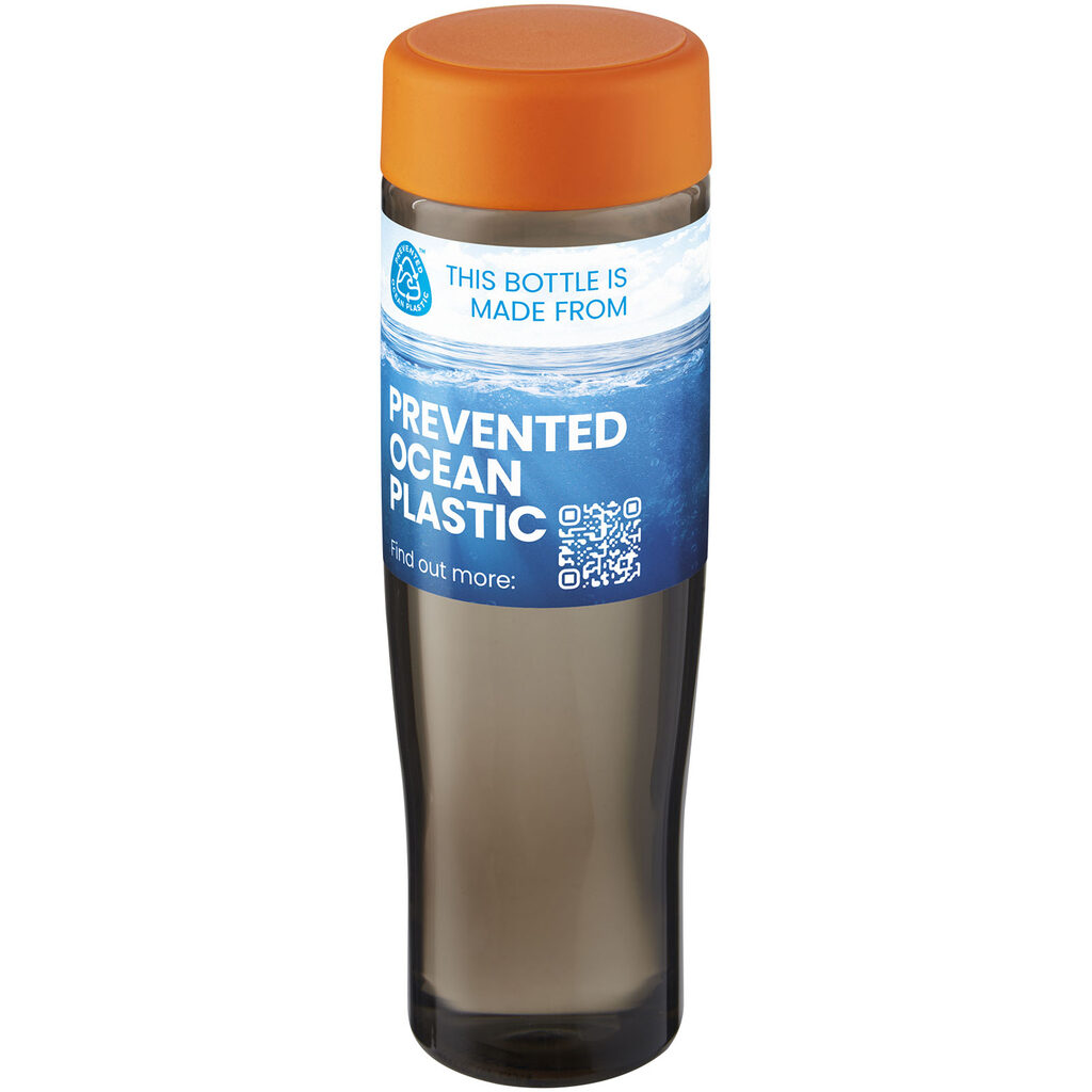 Бутылка для воды H2O Active® Eco Tempo объемом 700 мл с завинчивающейся крышкой оранжевый, темно-серый - 21045031- Фото №2