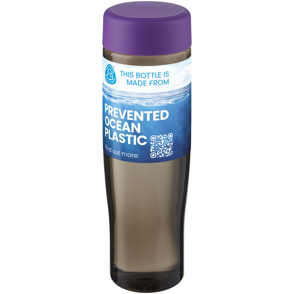 Бутылка для воды H2O Active® Eco Tempo объемом 700 мл с завинчивающейся крышкой пурпурный, темно-серый - 21045037- Фото №2