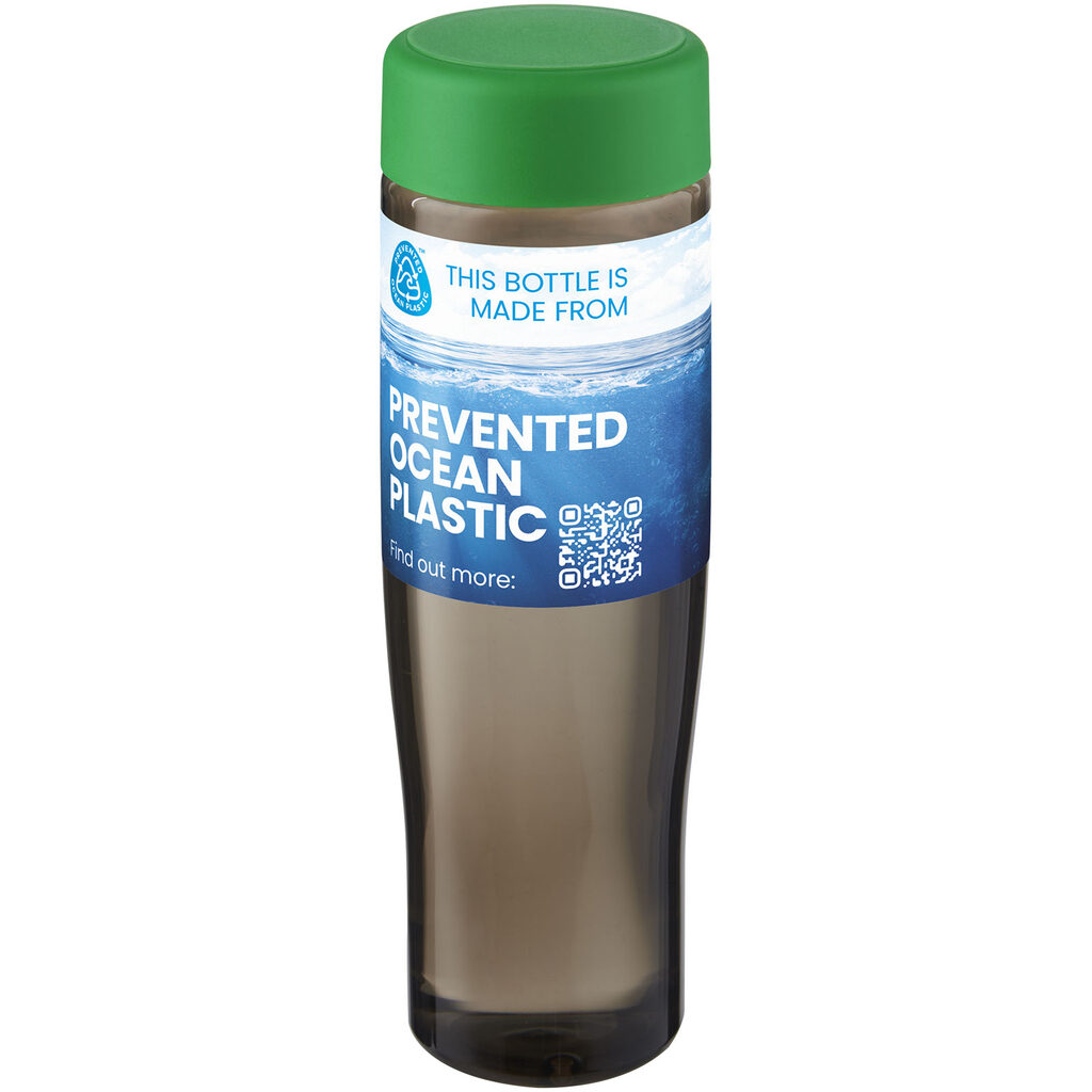 Пляшка для води H2O Active® Eco Tempo об'ємом 700 мл з кришкою, що закручується. зелений, темно-сірий - 21045061- Фото №2