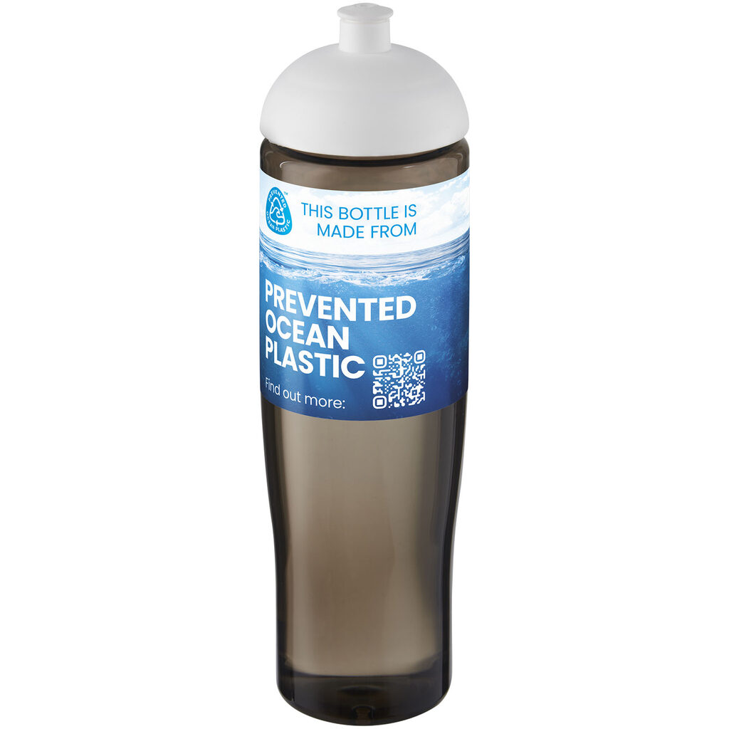 Спортивна пляшка H2O Active® Eco Tempo об'ємом 700 мл із куполоподібною кришкою білий, темно-сірий - 21045101- Фото №2