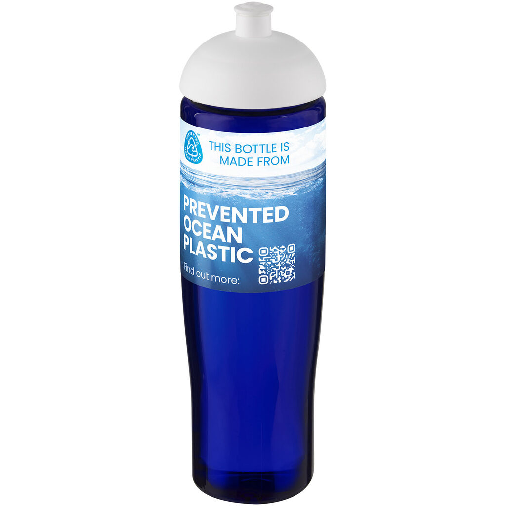Спортивна пляшка H2O Active® Eco Tempo об'ємом 700 мл із куполоподібною кришкою білий, синій - 21045103- Фото №2
